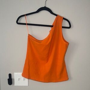 H&M Women's One-Shoulder Orange Tank Top